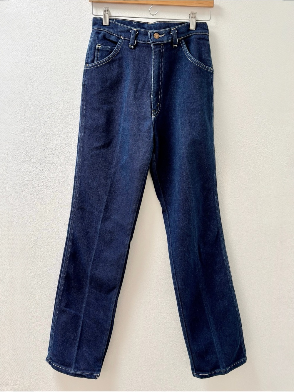 Vintage DeeCee Dark Blue High Rise Straight Leg Jeans